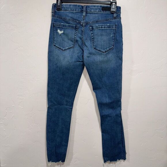 Blank NYC Crop Girlfriend Jeans with gem stone designs - Picture 4 of 7